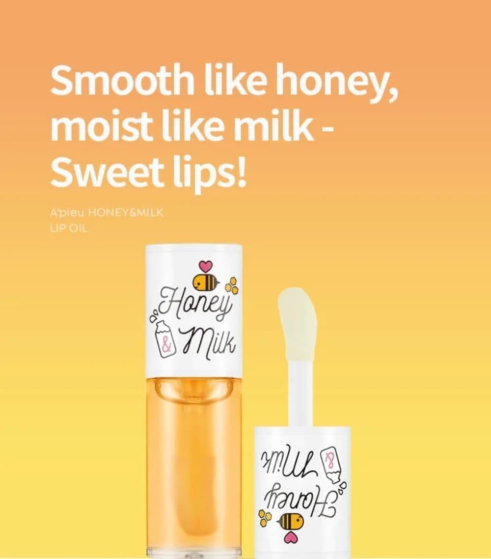 Korean Lip Oil - Peach Oolong & Honey Milk