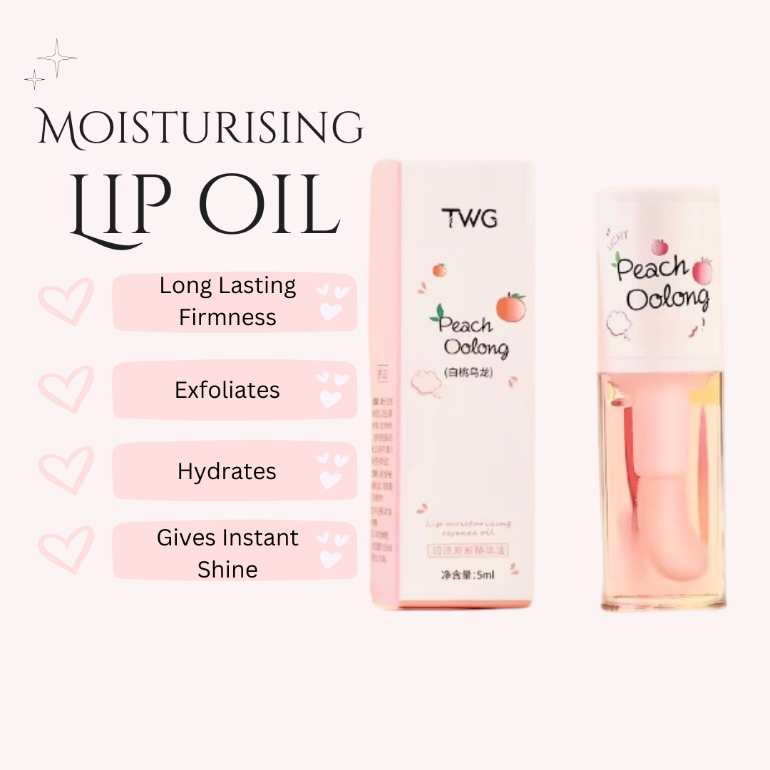 Korean Lip Oil - Peach Oolong & Honey Milk